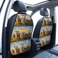 thumbnail image 3 of Gaeub Cute Prairie Sheep Herd Print Anti-Kick Storage Mat for Car Seats 2 Pcs, Car Kick Mats with 3 Pocket Protector, Essential Car Seat Protector for Child Car Seat,Car Seat Protector, 3 of 8