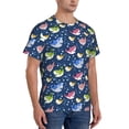 thumbnail image 2 of Qekee Party Shark Cute Classic Fit T-Shirt Men's Shirt Men's Tight Short Sleeves for Exercise, Running, Mountaineering - Party Shark Cute, 2 of 9