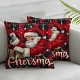 thumbnail image 3 of PIKWEEK  Merry Christmas Pillow Covers , Xmas Trees Buffalo Plaid Believe Truck Throw Pillowcases Farmhouse Decorative Cushion Cases for Home Sofa Decoration , Multiple Sizes, Set of 2 White, 3 of 7
