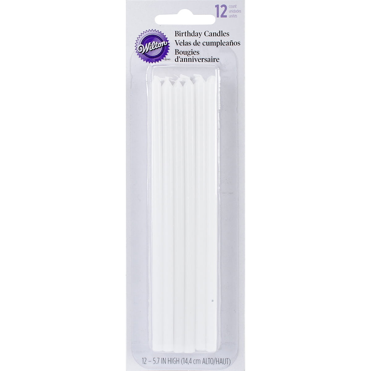 Long Birthday Candles 5.875" 12/PkgWhite Walmart Canada