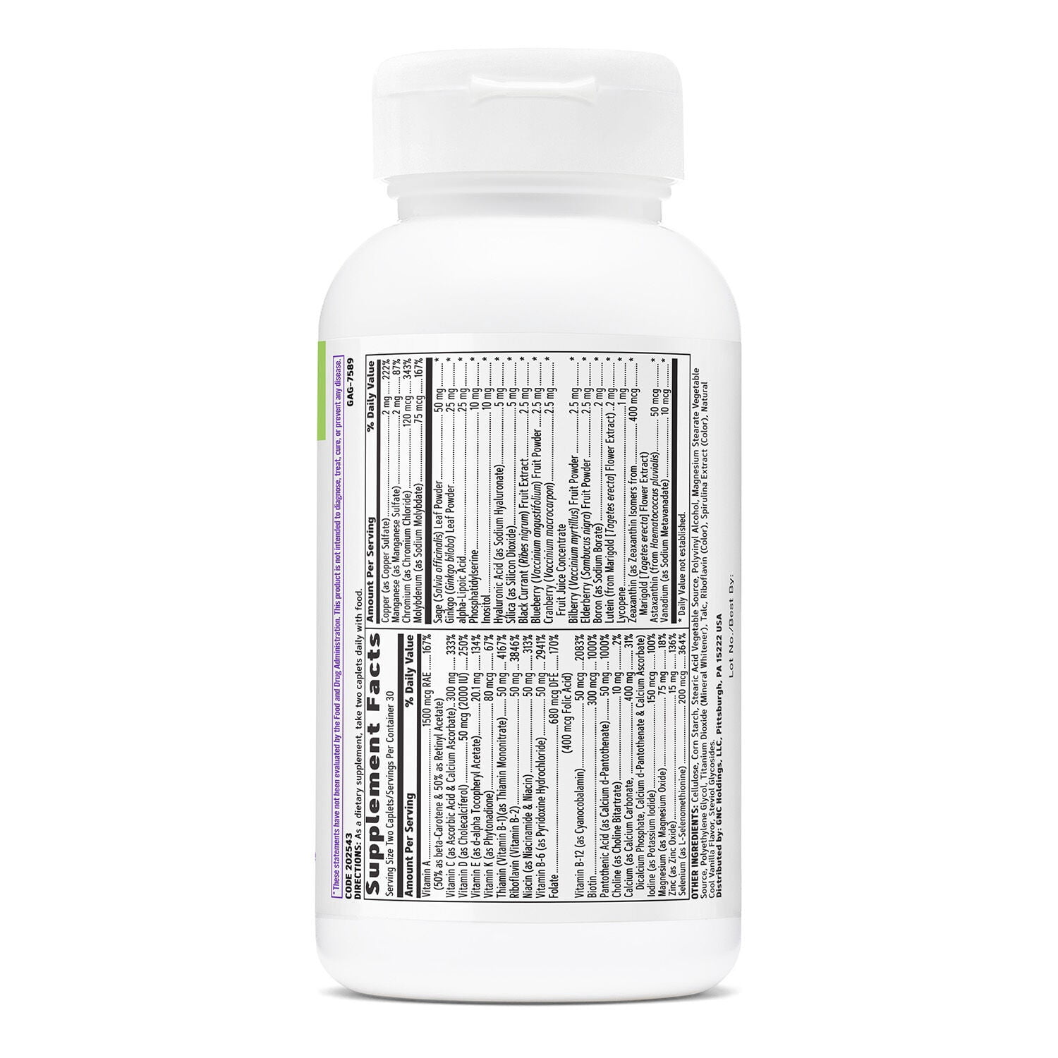 GNC Women's 50+ Multivitamin for Women - Clinically backed multivitamin formula to support aging women, 60 Capsules (30 Servings)