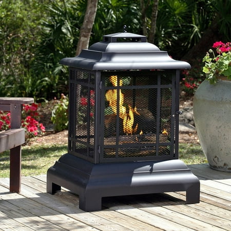 Fire Sense Rectangle Pagoda Patio Fireplace Walmart Com