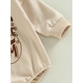 thumbnail image 6 of Wassery Infant Baby Girls Boys Autumn Romper Letter Rugby Print Long Sleeve Snap Closure One Piece Jumpsuit 3 6 12 18 Months Newborn Fall Clothes, 6 of 8