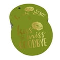 thumbnail image 1 of Inkdotpot Gold Foil Paper Hang Tags Kiss The Miss Goodbye Bridal Shower Favor Tags 50 Pieces, 1 of 6