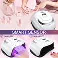 thumbnail image 5 of NAILGIRLS Lámpara de uñas LED UV, luz UV LED de curado rápido de 168 W para uñas de gel con sensor automático de 4 ajustes de temporizador, secador de uñas para uñas de manos y pies, salón de arte de, 5 of 5