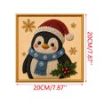 thumbnail image 5 of MYUNNIL Christmas Animal Diamond Painting Kit, 8 x 8" Vintage Sparkling Penguin Pattern Diamond Paint Crafts, Handmade Seasonal Home Decoration for Wall Decor & Gift for Beginner, 5 of 5