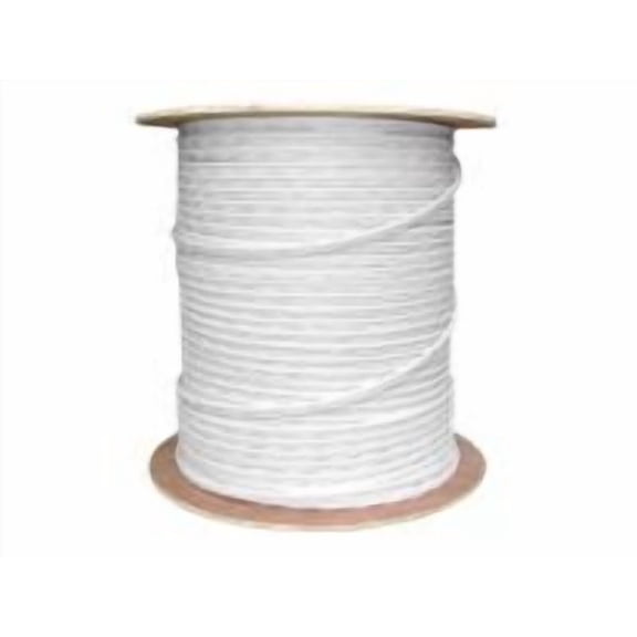 Bulk RG59 Siamese Coaxial/Power Cable, White, Solid Core (Copper) Coax, 18/2 (18 AWG 2 Conductor) Stranded Copper Power,