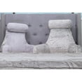 thumbnail image 5 of XXL Husband Pillow - Rare Baby Arctic Grey Wolf Backrest, Two-tone Reversible Double Sided Fabulous Faux Fur Reading & Bed Rest Pillow with Arms & Neck Roll, Adjustable Memory Foam - Extremely Comfy, 5 of 5