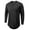 One Piece- Black, variant on Mens Cotton Hipster Hip Hop Longline Crewneck Tee Casual Muscle Slim Fitted T Shirt Gym Workout Long Sleeve Curved Hem Tshirts