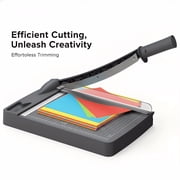 Paper Cutter 12 Cut Length Paper Trimmer, Guillotine Trimmer with 12sheet Capacity Paper Cutting Board, Heavy Duty Guillotine Paper Cutters and Trimmers for Cardstock Paper Crafts Paper Slicer
