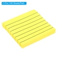 thumbnail image 3 of Uxcell 3" x 3" Lined Sticky Notes, Fluorescent Colored Self-Stick Note Pads 100 Sheets/Pad, Yellow, 3 Pack, 3 of 5
