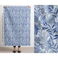 thumbnail image 3 of Soimoi 56 Inch Wide Polyester Canvas Fabric By 5 Yard - Leaves Print - Blue - Water-Resistant Outdoor & Upholstery Material, 3 of 7