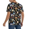 thumbnail image 2 of Fotbe Mushrooms and Autumn Leaves Baseball Jersey Shirt for Men and Women, Casual Short Sleeves Button Down T-Shirt-, 2 of 9