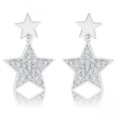 thumbnail image 1 of Boucles d'Oreilles Pendantes en Zircon Cubique Rhodium 0.5 ct, Transparent, 1 of 1