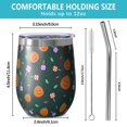 thumbnail image 5 of Halloween Pattern 12oz Stainless Steel Insulated Wine Tumbler with Lid and Straw – Double Wall Vacuum Mug for Hot & Cold Drinks, 304 Steel Interior, Sweat-Free Design. Trick or Treat !, 5 of 5