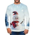 thumbnail image 2 of Mens Short Sleeve Pullover 3D SnowMens Print Realistic Print T-Shirt, 2 of 7