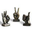 thumbnail image 2 of Adornos de resina europeos, adornos creativos para dedos, manualidades para sala de estar, decoraciones para el hogar, adornos retro, gestos de victoria, bronce, 2 of 5