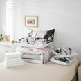 thumbnail image 5 of Erosebridal Black White Pink Comforter Set 7 Piece King Abstract Graffiti Bedding Set With Sheet Set Grunge Oil Painting Artwork Bed In A Bag Modern Aesthetics Bed Set Reversible, 5 of 5
