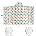 thumbnail image 3 of Wearable Blanket,White Christmas Gingerbread and Tree Pattern Hooded Wearable Sherpa Blanket for Adults & Teens,Winter Poncho Shawl Wrap Cape Thick Warm,60"x80", 3 of 5
