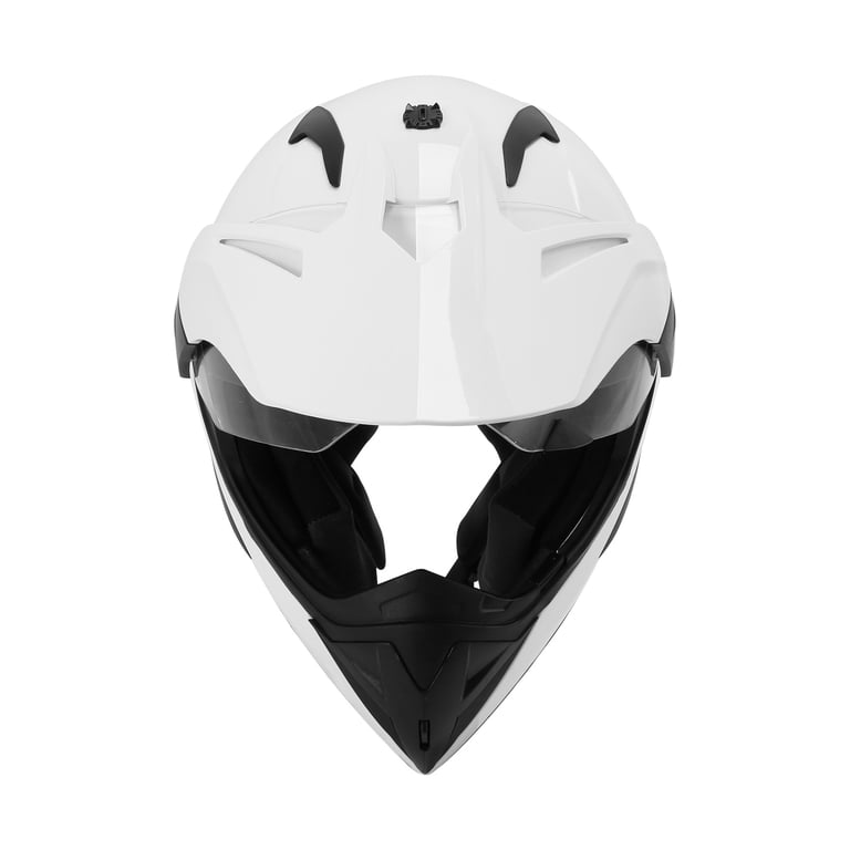 TCMT Adult White Full Face DOT Motocross Off-Road Helmet, M