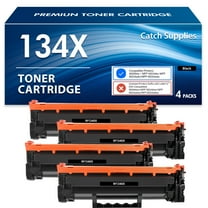 134X 134X Toner Cartridge (with Chip) Compatible for HP 134X W1340X 134A W1340A Toner for HP LaserJet M209dw MFP M234dw M234sdn M234sdw Printer Ink (Black, 4-Pack)