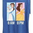 thumbnail image 3 of Disney Princess - Belle Day And Night Wear- Women's Short Sleeve Graphic T-Shirt, 3 of 5