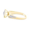 thumbnail image 2 of AFFY White Natural Accent Diamond Engagement Ring in 14k Yellow Gold Plated Silver, 2 of 6