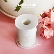 Candle Lab | 200ft Candle Wicks Spool Cotton Braid Candle Wick Pre Waxed Non-Smoke Braided Wicks Beeswax Candles Wicks
