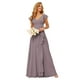 thumbnail image 1 of Vestido de dama de honor TIRAS con volantes, chifón, cuello en V, Wisteria 26W, 1 of 7