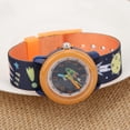 thumbnail image 1 of Waterproof Children Watch, Easy To Read Round Dial Adjustable Strap Cartoon Children Watch, Practical To Use For Boys Children Orange, 1 of 8