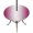 Purple Pink, variant on Round Outdoor Tablecloth with Umbrella Hole and Zipper, Red Ombre Fitted Table Cover with Elastic Edge for 55-60 Inch, Red White Gradient Modern Abstract Art Waterproof Patio Tablecoths for Picnic