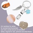 thumbnail image 5 of 4 Pcs 4 Colors Pet Ashes Key Chain Pet Memorial Keychain Dog Cat Cremation Keychain Alloy Pet Ashes Keepsake Pet Cremation Jewelry Paw Print Urn Pendant with Angel Wings, 5 of 6