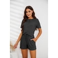 thumbnail image 2 of HEARTNICE Pajamas Set for Women, 2 Piece Soft Shorts Lounge Sets Short Sleeve Sleepwear Summer PJ, 2 of 4