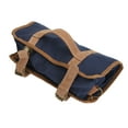 thumbnail image 4 of Bolsa de herramientas para camarero, bolsa para kit de barra, lona impermeable, múltiples compartimentos, bolsa enrollable portátil para camarero con correa para el hombro, color azul, 4 of 10