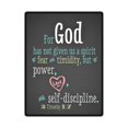thumbnail image 1 of RYLABLUE Couverture en Polaire Verset Biblique Couverture 58x80 Pouces, 1 of 1