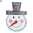 thumbnail image 1 of Boc Festive Santa Countdown Pendant Ornamental Bright-colored Wood Snowman Countdown Pendant for Wall, 1 of 10