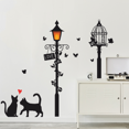thumbnail image 2 of Cartoon Cat Street Lamp Wall Sticker Cute Animal Wall Sticker, 2 of 5