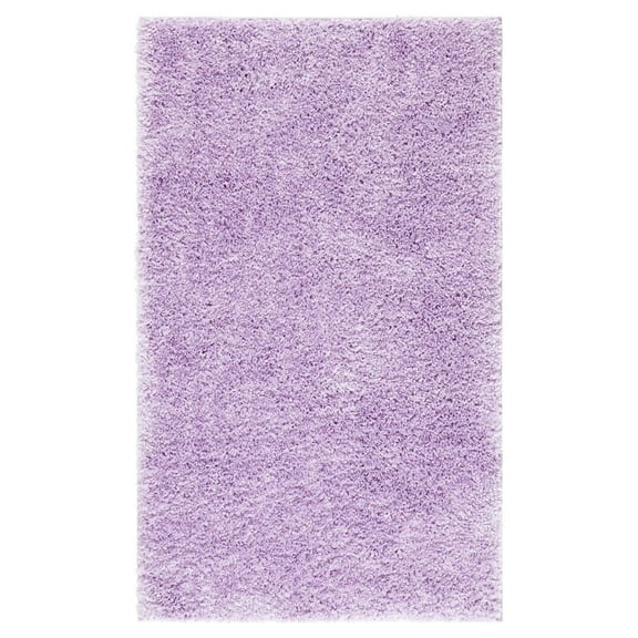 SAFAVIEH August Carlene Solid Plush Shag Area Rug, Lilac, 2'3" x 4'
