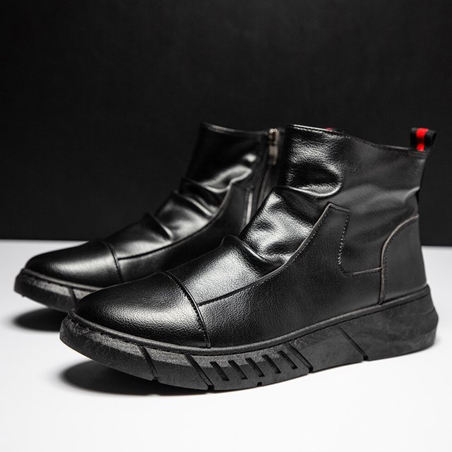 Zapatos de hombre Otoño Zapatos casuales de caña alta para hombre Estilo coreano de moda Personalizado de moda