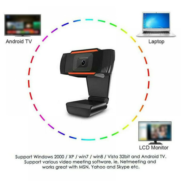 1080p 720p 480p Hd Webcam With Mic Rotatable Pc Desktop Web Camera