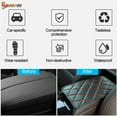 thumbnail image 5 of Spencer Auto Center Console Pad PU Leather Car Armrest Seat Box Cover Cushion Protector Universal Fit for Most Vehicle, SUV, Truck, Car - 11.4"x6.7" (White Line), 5 of 8