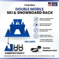 thumbnail image 5 of TRAPSKI DOUBLE Mobile All Mountain Ski and Standard Stance Snowboard Rack, 5 of 11