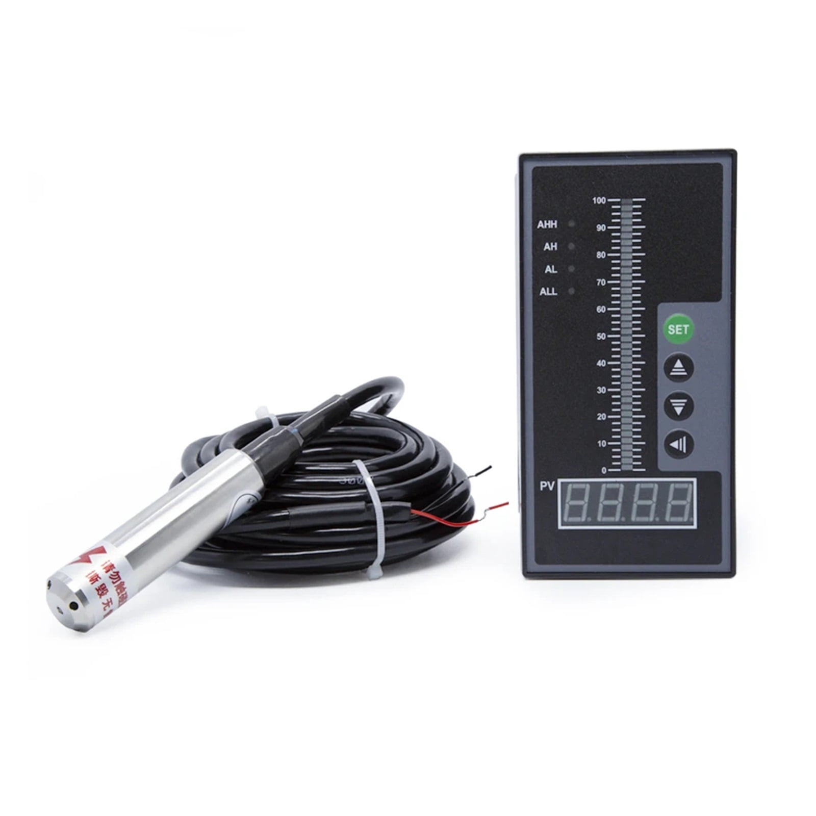 DC24V Water Oil Liquid Level Pressure Controller, Light Column Display Universal Input 4-20MA Transmitter Sensor For Pump ,Digitally Adjustable