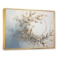 thumbnail image 2 of Designart "Wreathed In Blue And Gold Botanical Melody IV" Wreath Floater Framed Wall Decor, 2 of 5