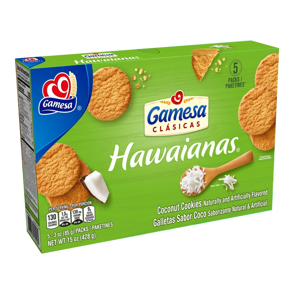 Gamesa Hawaianas Coconut Cookies, 3 Oz., 5 Count