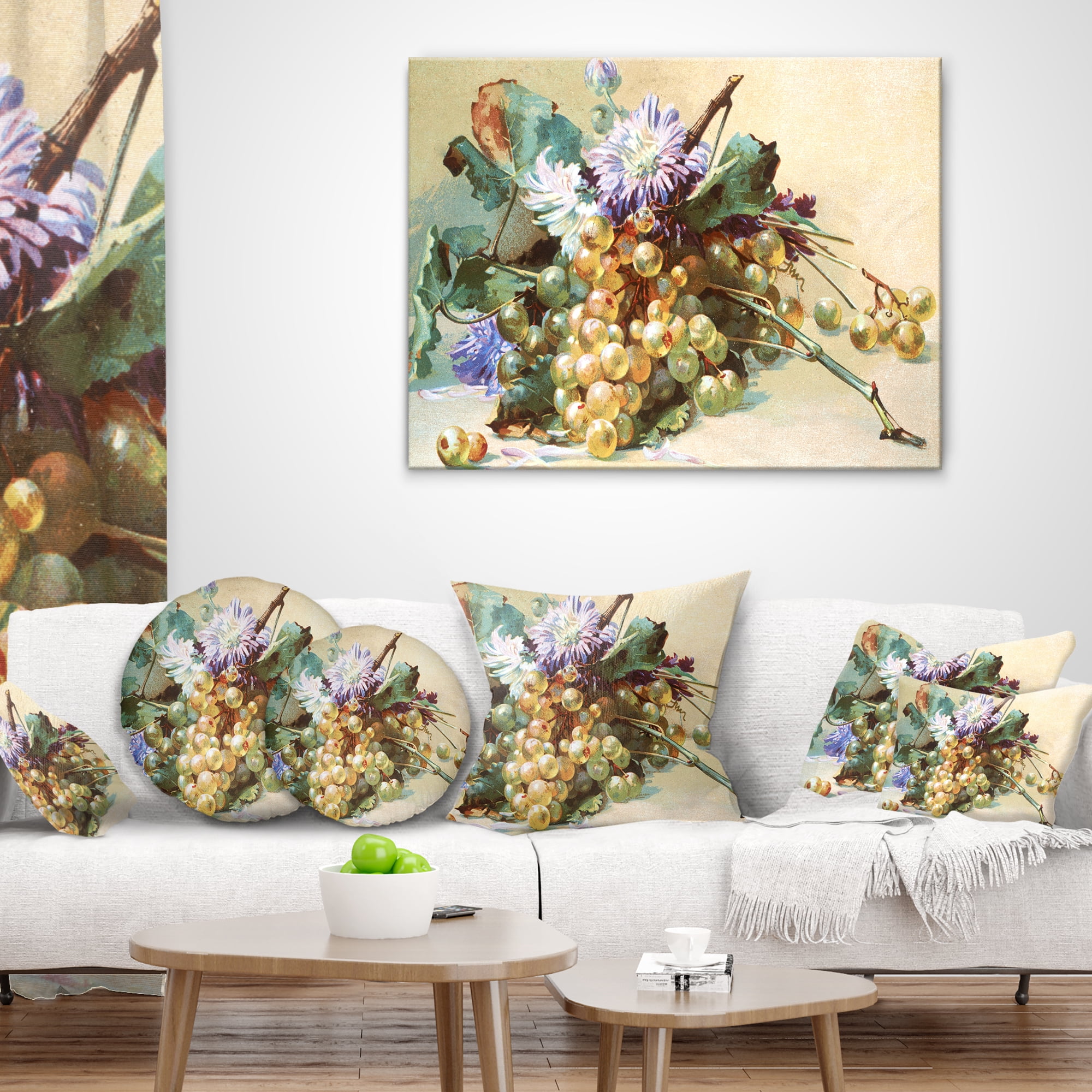 Designart Digital Illustrated Flowers - Floral Throw Pillow - 16x16
