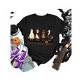 thumbnail image 1 of Girls' Halloween T-Shirt - Cute Ghosts, Pumpkin, Bat & "Just a Spooky Goose" Graphic - Soft Knit Tee for Halloween Party outfit - everyday Summer Top - Non-See-Through Fabric, 1 of 6
