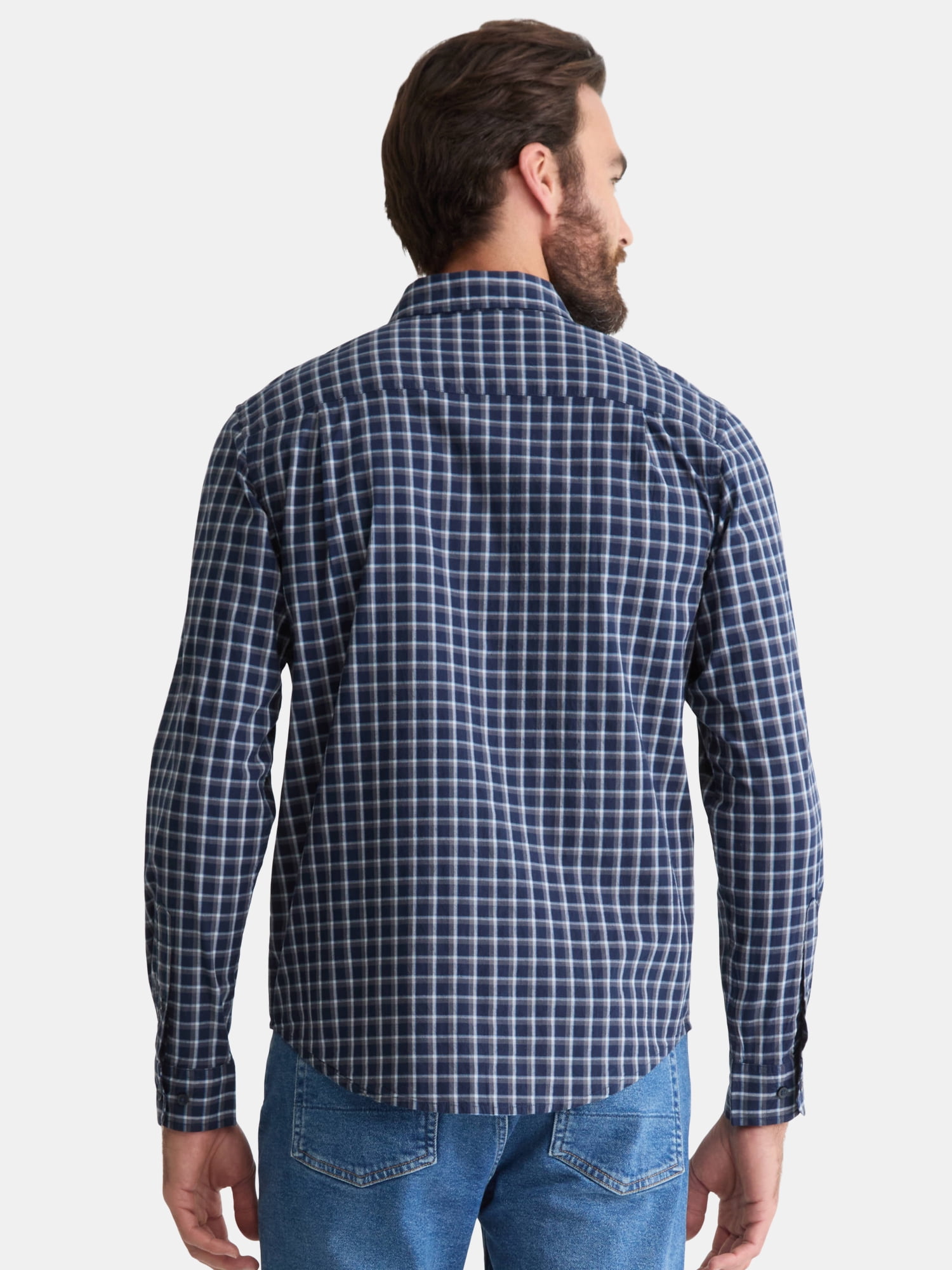 George Men's Poplin Shirt with Long Sleeves, Sizes S-3XL, LT-4XLT, 2XB-6XB