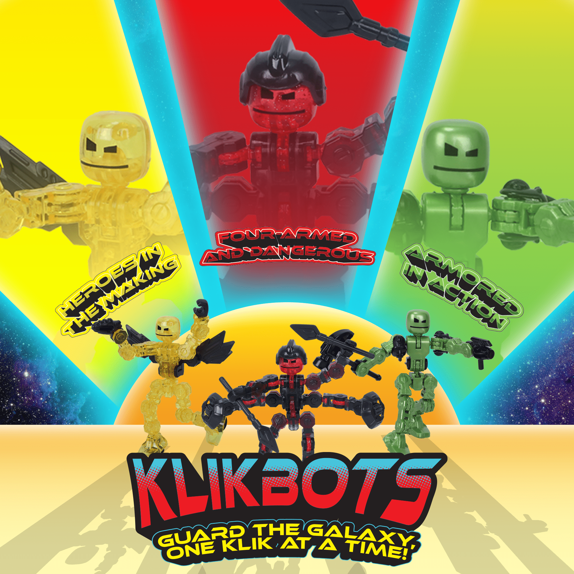 ZING, Klikbot 'Limited Edition' Galaxy 3 Pack, Ice + Maze +