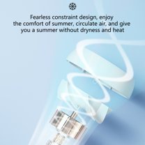 Hwkond Table Fan Desktop Head Fan 4000mAh Charging High Speed Portable Silent Dormitory Mini Smart Electric Fan on Clearance